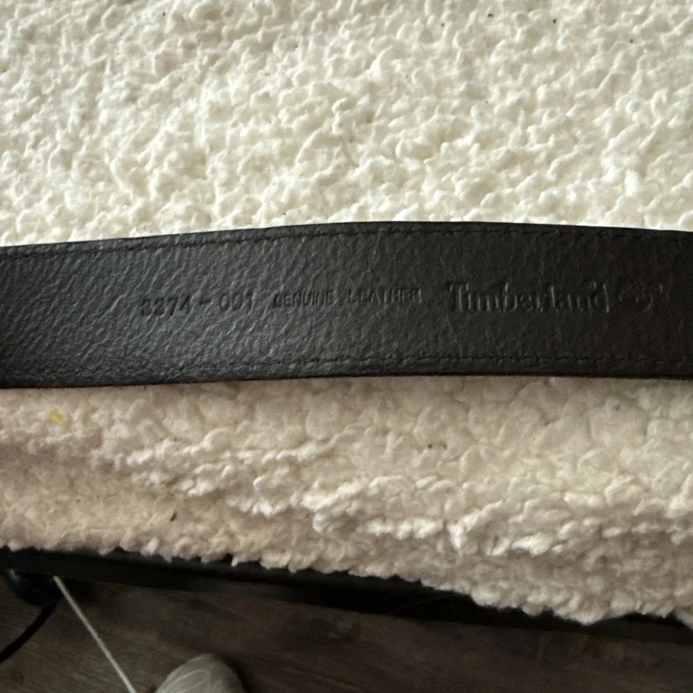 Timberland Men's Black Genuine Boot Leather Belt 38